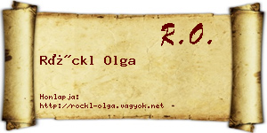 Röckl Olga névjegykártya